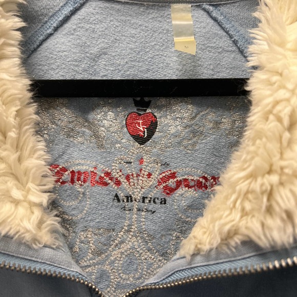 Twisted Heart Women's Soft Zip Up Fleece Faux Shearling Sweatshirt Hoodie Size M - Picture 2 of 6